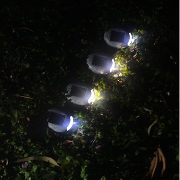 Solar Powered Buried Stone Under Ground Lamp Waterproof Home Garden Light