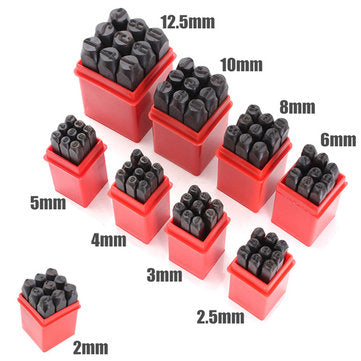 9pcs Stamps Numbers Set Punch Steel Metal Die Tool (SIZE: 8.0MM)