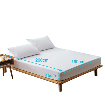 Waterproof Mattress Protector Cover Pad Fitted Bed Sheet Breathable Anti-Dust (SIZE: #2)