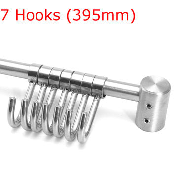 Wall Mount Hanging Rack Organizer Storage Hooks Holder for Kitchen Cookware Pot Pan (SIZE: 7)