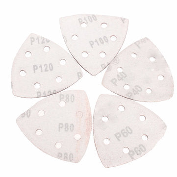 10pcs 90mm 40 60 80 100 120 Grit Sanding Sheets Triangle Sander Pads