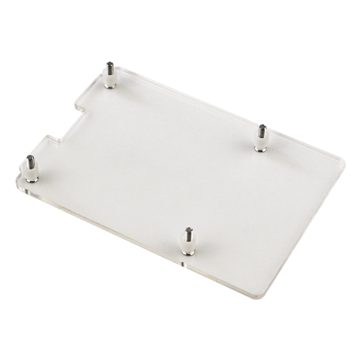 Caturda Tranparent Protective Case Support Adding Official Camera Base for Raspberry Pi