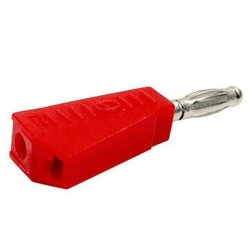 P3002 100Pcs Red 4mm Stackable Nickel Plated Speaker Multimeter Banana Plug Connector Test Probe Bin