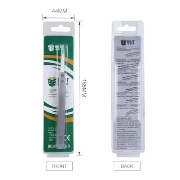 BEST BST-72-MZ Anti-acid Ceramic Tipped Stainless Steel Tweezer Fine Pointed Tips With Heat Resistan