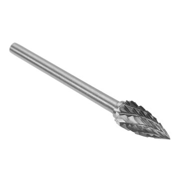Wolike 10pcs 3mm Shank Tungsten Carbide Burr Rotary File Drill Bits Cutter