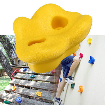 Yellow Climbing Rock Wall Textured Bolt Grab Holds Grip Stones Indoor Outdoor Kid Decorations
