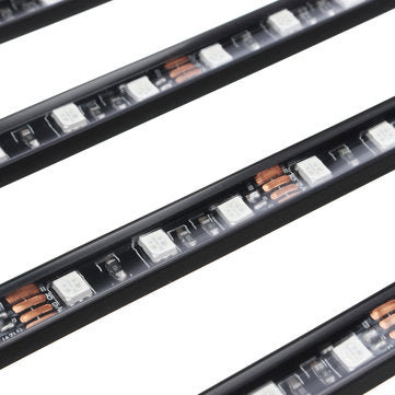 LED Car Interior Floor Lights Strip RGB 6M EL Optical Fiber Decoration Strip Light Lamp bluetooth Ap