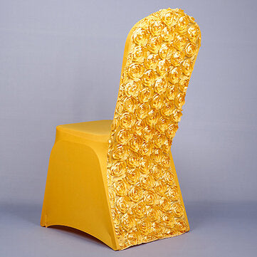 Universal Rose Wedding Chair Covers Stretch Polyester Party Spandex Chair Covers... (COLOR.: ORANGE)