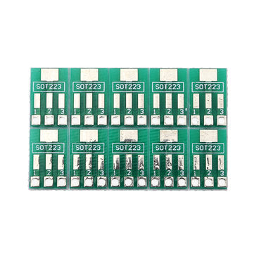50pcs SOT89/SOT223 to SIP Patch Transfer Adapter Board SIP Pitch 2.54mm PCB Tin Plate