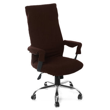 XL Size Swivel Computer Chair Cover Stretch With 2 Armrest Covers Armchair Slipcov... (COLOR: BROWN)