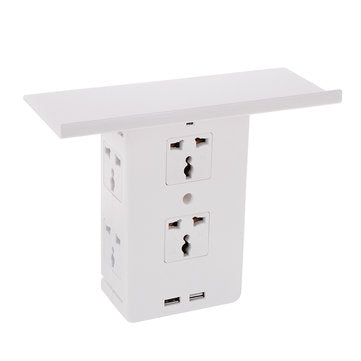 Socket S helf 8 Port Surge Protector Holder Tray Removable Wall Outlet 6 Electrica... (PLUG: AUPLUG)