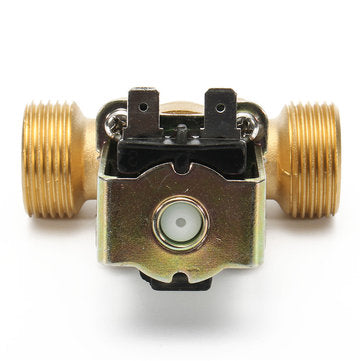 3/4 inch 12V DC VDC Slim Brass Electric Solenoid Valve NPSM Gas Water Air N/C