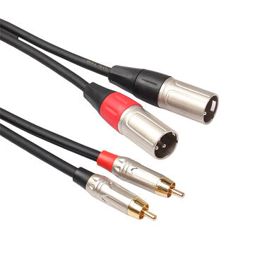 REXLIS TR042BRXK401-18 Audio Cable Dual RCA Male to Dual XLR Male 1.8/3m Microphone ... (LENGTH: 3M)