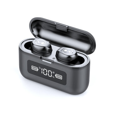 Bakeey F9 Stereo HiFi TWS Earbuds bluetooth 5.0 Smart Touch Digital Display Binaur... (COLOR: BLACK)