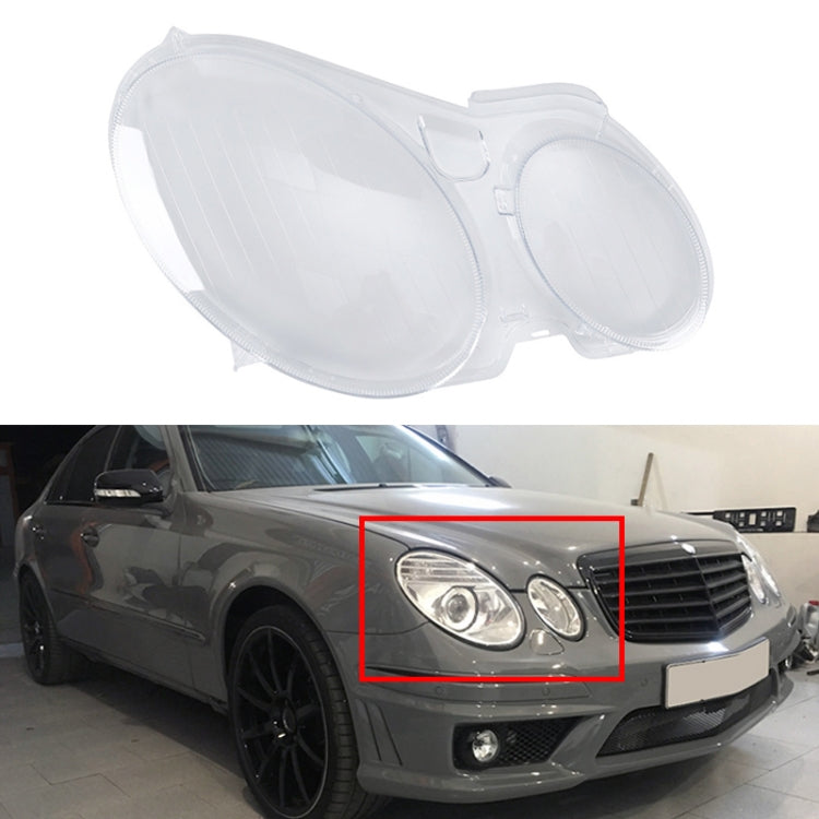 for Mercedes-Benz E-Class W211 2002-2008 Car Right Side Headlight Transparent Protective Cover 21...