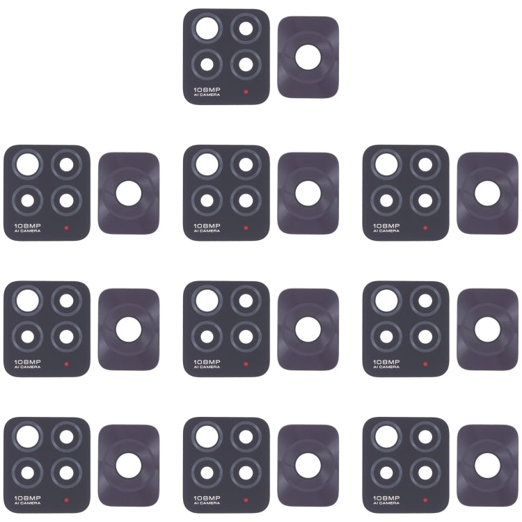 10 PCS Back Camera Lens for Xiaomi Redmi Note 11 Pro 4G / Note 11 Pro+ 5G India / Note 11E Pro