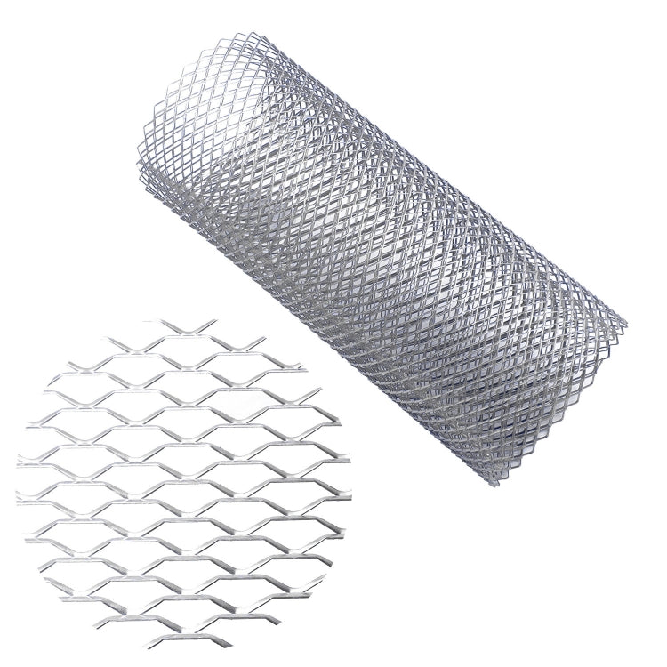 XH-6013 100x33cm Universal Car Grill Mesh Aluminum Alloy Grille Insert Bumper, Type:Large Hole(Si...