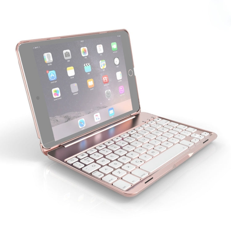 F8SM+ Laptop Version Colorful Backlit Aluminum Alloy Bluetooth Keyboard Tablet Case for iPad mini...