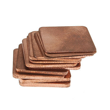 Laptop GPU CPU Copper Heat Sink Pad Shim 15x15mm 6 Size (SIZE: 0.5MM)