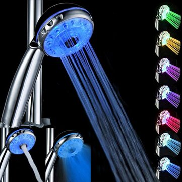 Magic Automatic 7 Color Water LED Lights Shower Head