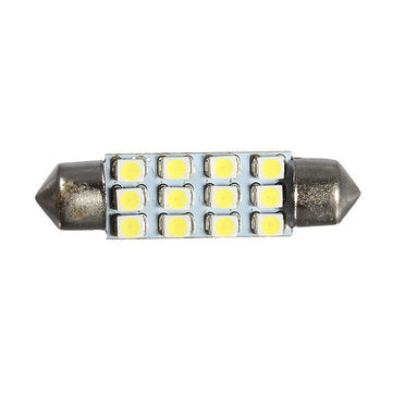 Car Dome 12 LED 1210 3528-SMD Light Lamp Bulb Interior White