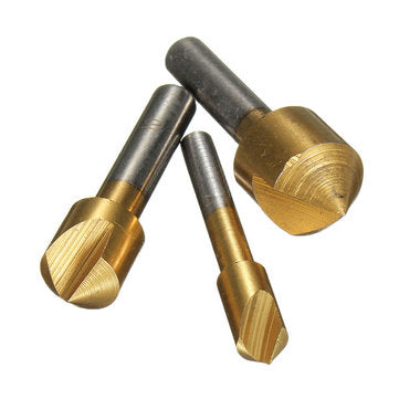 Drillpro DB-C1 5pcs 6/10/13/16/19mm Titanium Countersinks Chamfering Cutter Drill Press