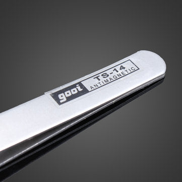 GOOI TS - 14 1mm Superfine Straight Tweezers Non-corrosive Stainless Steel Tweezers
