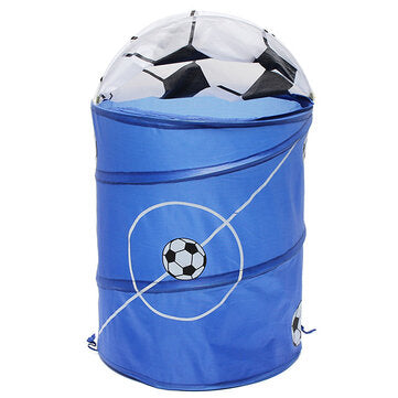 Foldable Laundry Basket Clothes Storage Bag Bath Hamper Sundries Bin (COLOR.: BLUE)