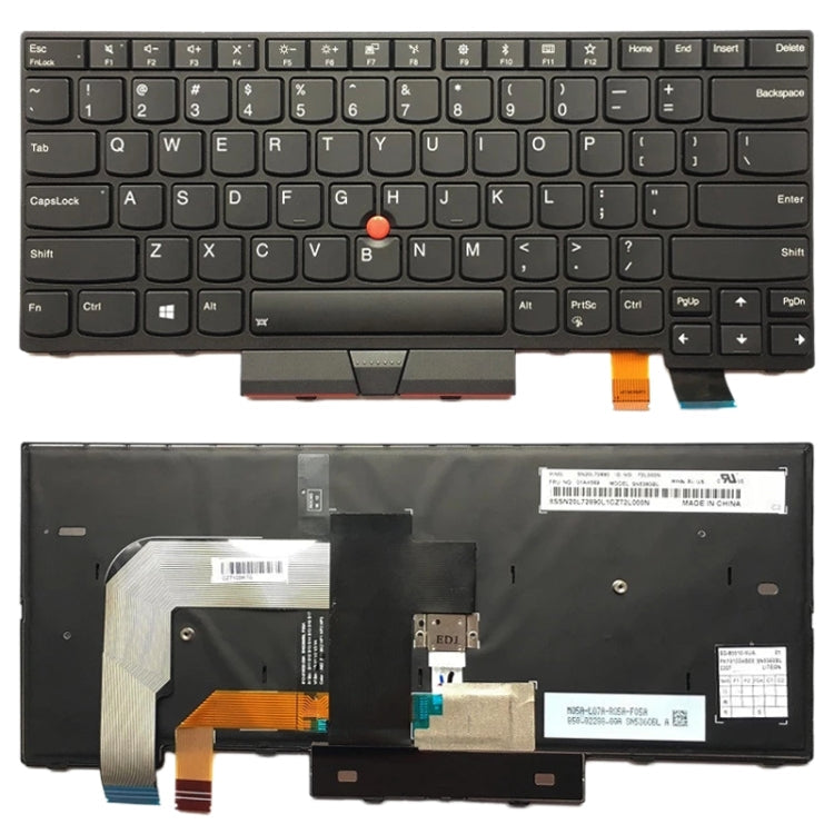 US Version Keyboard with Back Light for Lenovo Thinkpad T470 T480 A475 A485