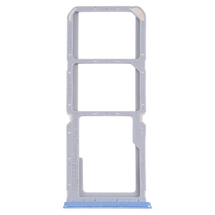for OPPO A54S CPH2273 SIM Card Tray + SIM Card Tray + Micro SD Card Tray (Blue)