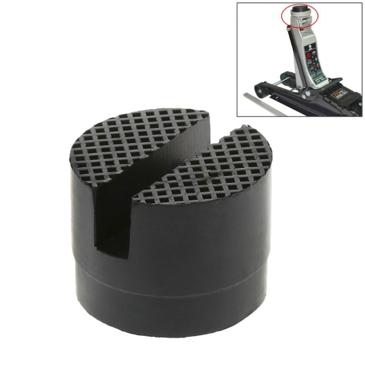2 PCS Floor Slotted Car Rubber Jack Pad Frame Protector Adapter Jacking Disk Pad Tool(Black)