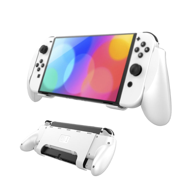 JYS NS218 Multifunctional Game Console Integrated Protective Case with Grip for Switch OLED(White)