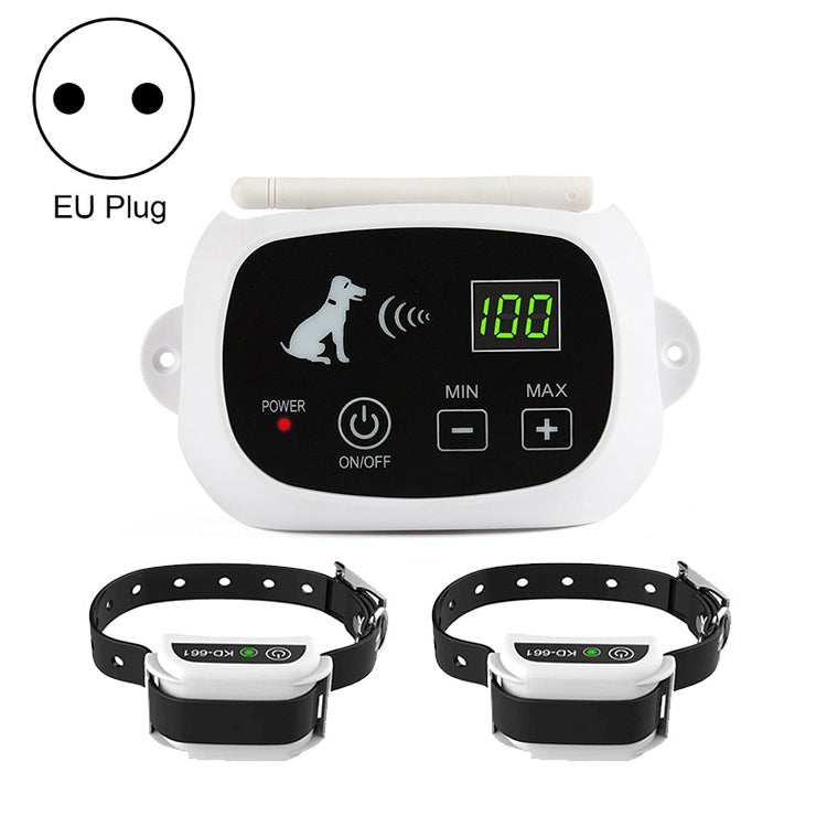 KD-661 500m Wireless Electric Dog Pet Fence Collar, Spec: for Two Dogs (EU Plug)