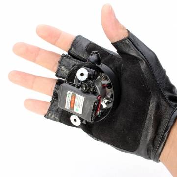 XANES LG02 Gloves 1mw Double Purple Swirl Laser Pointer Gloves 405nm Built-in Battery (WATT: LOW)