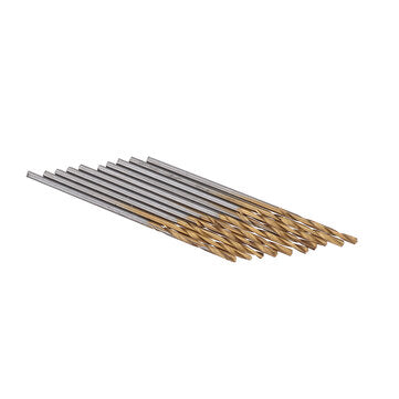 50pcs 1-3mm HSS Twist Drill Bit Titanium Coated Round Handle Drill Bit Set