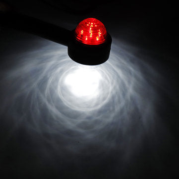 Right LED Double Side Marker Clearance Lights Turn Lamp Red&White Color for Truck Trailer Caravan
