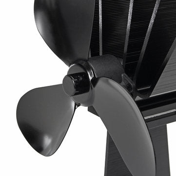 EQ2-BK(3BL) Heat Powered Wood Stove Fan Silent Eco-Friendly Fireplace Fan for Wood Log Burner