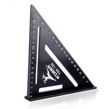 RDEER 150mm Angle Ruler Aluminun Alloy Triangle Ruler For DIY Home Builders Artis... (LENGTH: 150MM)