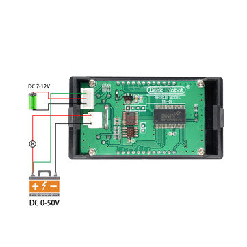 DC 50V 5A LCD Display Digital Voltmeter Ammeter DC 12V Wattmeter Voltage Current Power Meter Detecto