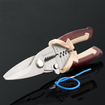 LIJIAN 3 in 1 Cable Crimping Wire Stripper Crimping Tool Plier Electric Scissor Cutter Electrician