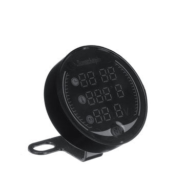 9V-24V 5-in-1 LED Night Vision USB Charger Voltage Meter Timer Temperature Display Table For Motorcy