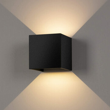 2Pcs Warm Light LED Wall Lamp Indoor/Ou... (WATERPROOF: YES | LIGHT COLOR: WARMLIGHT | COLOR: WHITE)