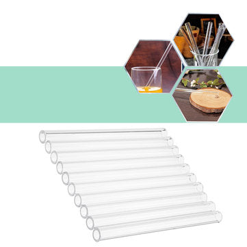 10Pcs Length 100mm OD 10mm 1mm Thick Wall Borosilicate Glass Blowing Tube Lab Factory School Home