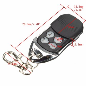 4 Button 433MHz Garage Gate Key Remote Control For 433LC 787452 TE4433H XT2 XT4