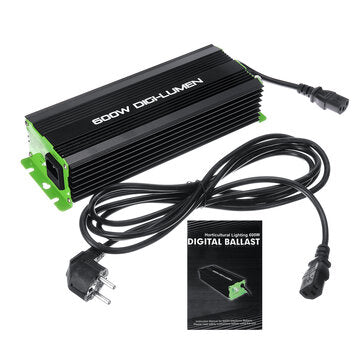 600W Electronic Dimmable Digital Ballast Planter Grow Lights HPS Bulbs 220-240V