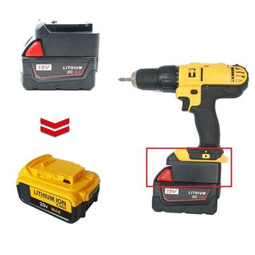Convert Adapter For Miwakie M18 Series 18V Lithium Battery to DEW 18V/20V MAX DCB Series Lithium Bat