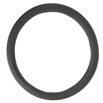 Universal 1PCS Car Steering Wheel Covers Leather Strong Flexibility 36 To 38cm (COLOR.: GRAY)