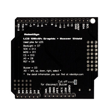 Robotdyn Graphic LCD 128x64 Display Board + Buzzer Shield