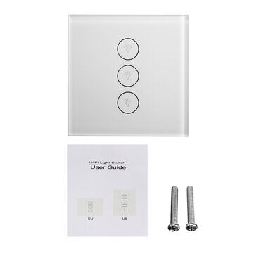 Excellway WIFI Smart Wall EU Switch Touch Panel APP Control With Alexa/Google Home (TYPE: K10)