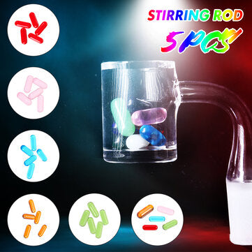 5PCS Multi-color Stirring Rod Beads To Use with Smoke Nail (COLOR.: B-BLUE)